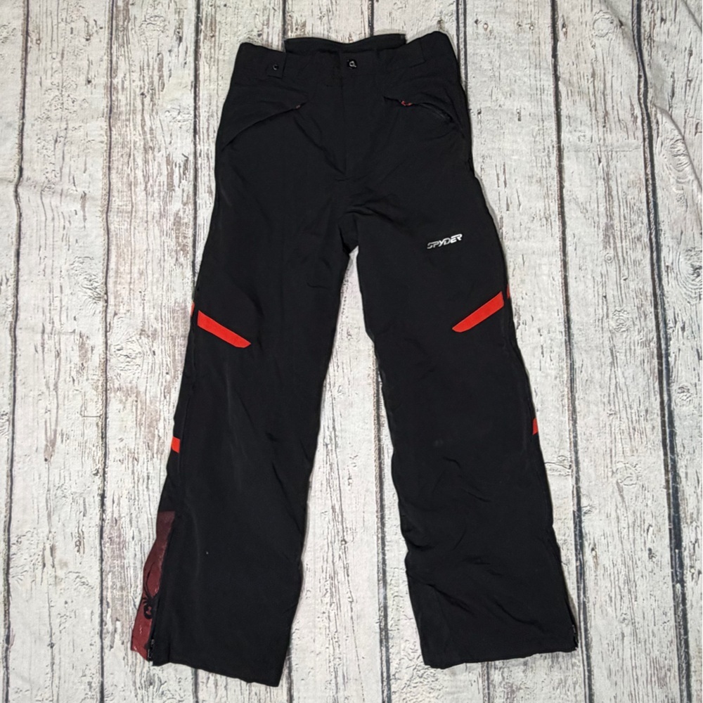 Spyder Ski Snowboard Pants Kids Youth Black Insulated Skiing
